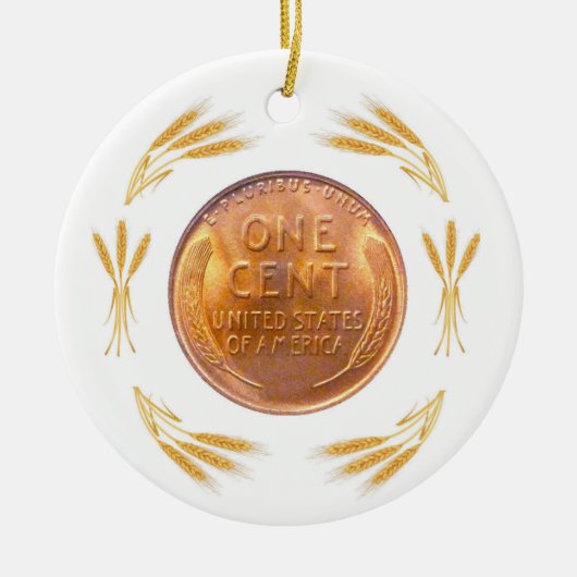 Lucky Penny Keramisch Ornament (Voorkant)
