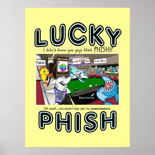Lucky Phish - Sharks Plays Pool Poster (Voorkant)