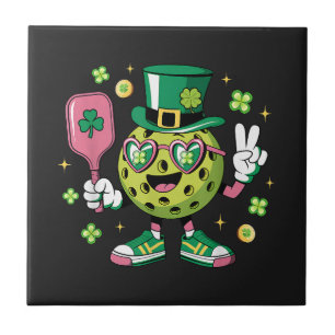 Lucky Pickleball Hoed Ierse Shamrock Tegeltje