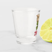 Lucky Pig met Klaver in Mond - Jaar van het Varken Shot Glas (Links)