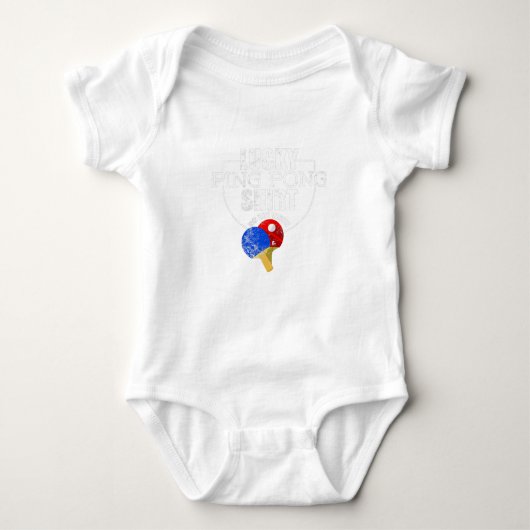 Lucky ping pong Funny voor tafeltennisspelers Romper (Voorkant)