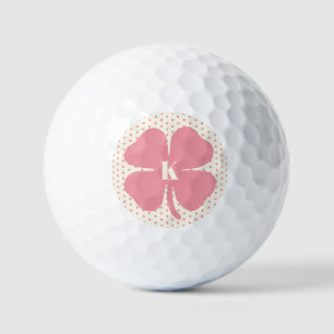 Lucky Pink Clover met Monogram Golfballen