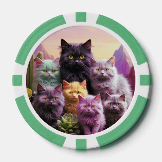 Lucky Pocker Chips voor Cat Lovers (Voorkant)