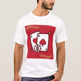 Lucky Poker Aces Casino Heren T-Shirt