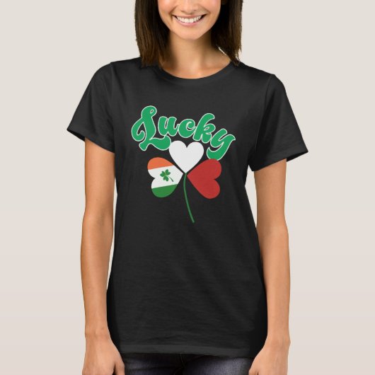 Lucky Polish Irish shamrock Saint Patricks Day 1 T-shirt (Voorkant)