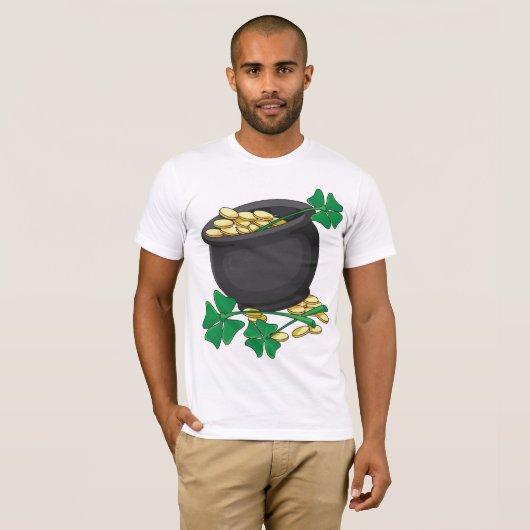 Lucky Pot van Goud Mannen T-Shirt (Voorkant volledig)