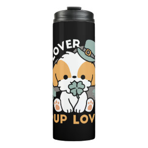Lucky Pup met Klaver - St. Patrick's Day Gift Thermosbeker