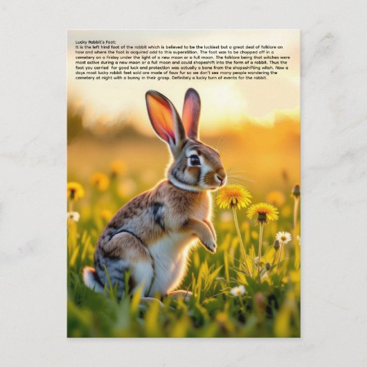 Lucky Rabbit Foot Briefkaart (Voorkant)