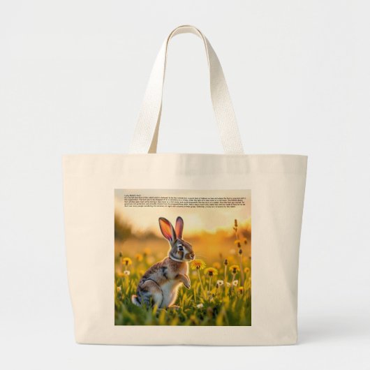 Lucky Rabbit Foot Grote Tote Bag (Voorkant)