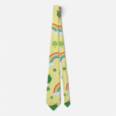 Lucky Rainbow Gouden Munt St. Patrick's Day Gift Stropdas (Voorkant)