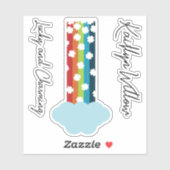Lucky Rainbow met naam Sticker Blad (Vel)