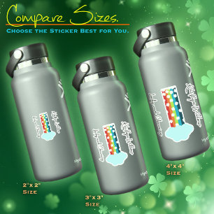 Lucky Rainbow met naam Sticker Blad