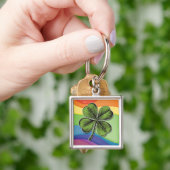 Lucky Rainbow Shamrock Sleutelhanger (Hand)