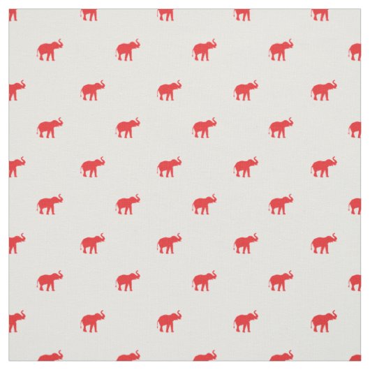 Lucky Red Elephant Stof (Swatch)