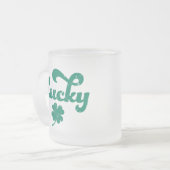 Lucky | Retro St Patrick's Day Matglas Koffiemok (Voorkant links)