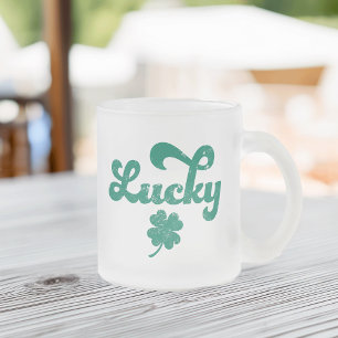 Lucky   Retro St Patrick's Day Matglas Koffiemok