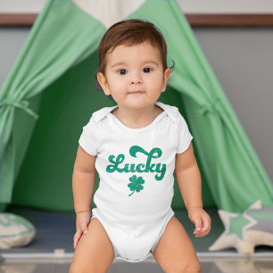 Lucky   Retro St Patrick's Day Romper