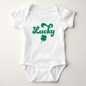Lucky | Retro St Patrick's Day Romper (Voorkant)