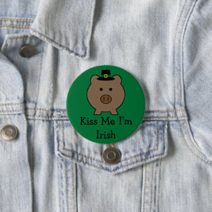 Lucky Roy Pig Ronde Button 7,6 Cm
