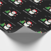 Lucky Santa Snow Cat Cadeaupapier (Hoek)