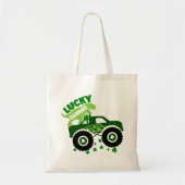 Lucky Saurus Rex Saint Patrick Dinosaurus shamrock Tote Bag (Voorkant)