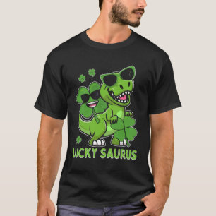 Lucky Saurus Rex Tyrannosaurus ST PATRICK S DAY Ir T-shirt