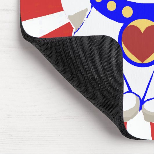 Lucky schattige neko-kat op stijgende zon muismat (Hoek)