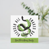 Lucky Serpent Clover All Snakes Day Kaart (Staand voorkant)