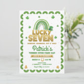 Lucky Seven Birthday Invitation Jour de la St Patr (Debout devant)