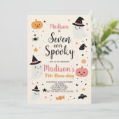 Lucky Seven Kinder verjaardagsuitnodiging voor Hal Kaart (Staand voorkant)