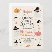 Lucky Seven Kinder verjaardagsuitnodiging voor Hal Kaart (Voorkant / Achterkant)