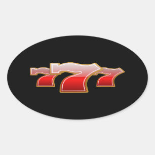 Lucky Seven Ovale Sticker