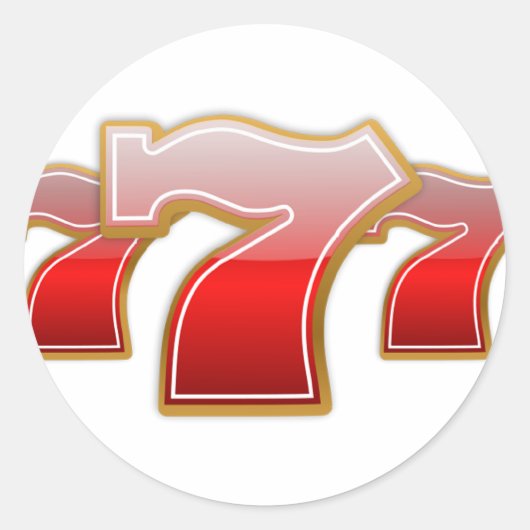 Lucky Sevens Ronde Sticker (Voorkant)