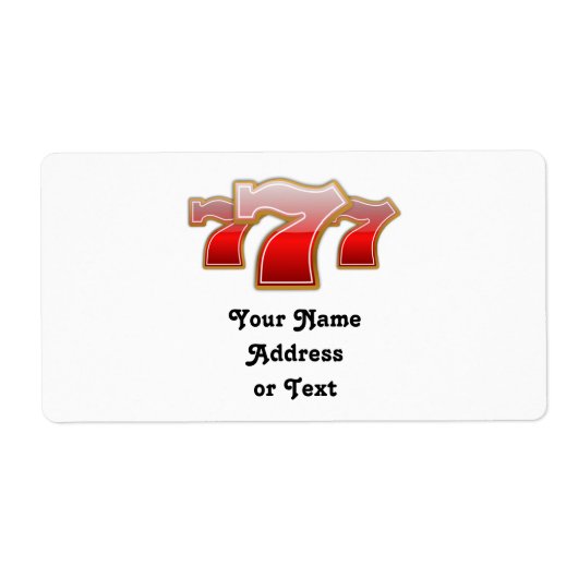 Lucky Sevens - Slot Machine Jackpot Etiket (Voorkant)