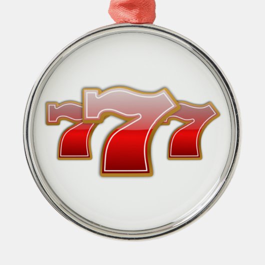 Lucky Sevens - Slot Machine Jackpot Metalen Ornament (Voorkant)