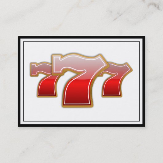 Lucky Sevens - Slot Machine Jackpot Visitekaartje (Voorkant)