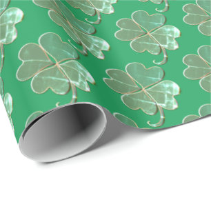 Lucky Shabby Chic 4Leaf Clover Cadeaupapier