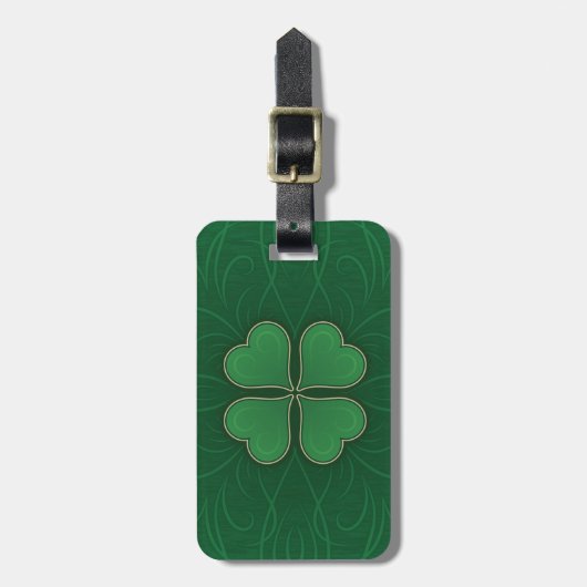 Lucky Shamrock Bagagelabel (Voorkant verticaal)