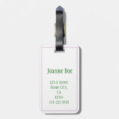 Lucky Shamrock Bagagelabel (Achterkant verticaal)