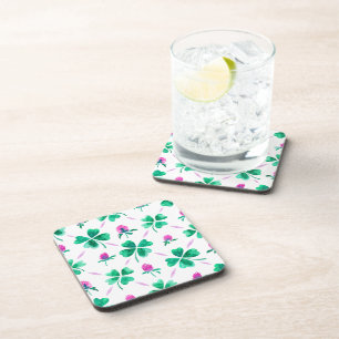 Lucky shamrock bier onderzetter