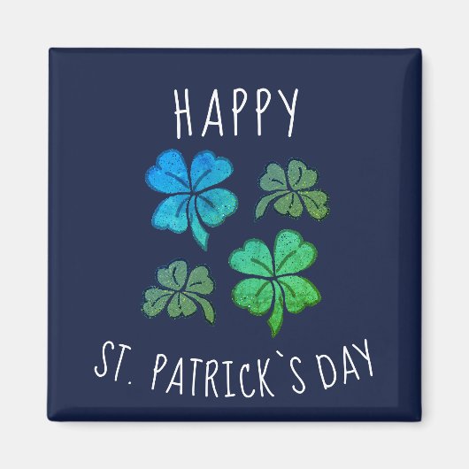 Lucky Shamrock Clover Happy St. Patrick's day Magneet (Voorkant)