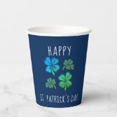 Lucky Shamrock Clover Happy St. Patrick's day Papieren Bekers (Achterkant)