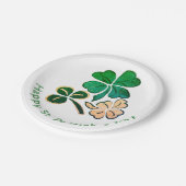 Lucky Shamrock Clover Happy St. Patrick's day Papieren Bordje (Gekanteld)