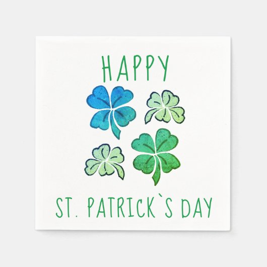 Lucky Shamrock Clover Happy St. Patrick's day Servet (Voorkant)