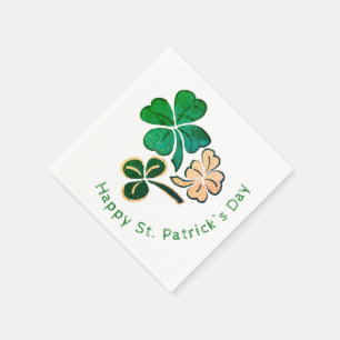 Lucky Shamrock Clover Happy St. Patrick's day Servet
