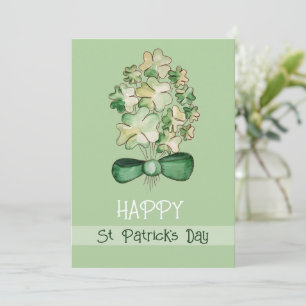 Lucky Shamrock Clover Watercolor Kunst Feestdagenkaart