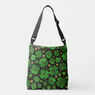 Lucky Shamrock four-leaf Clover Pattern Crossbody Tas