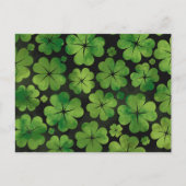 Lucky Shamrock four-leaf Clover Pattern Waterverf Briefkaart (Voorkant)