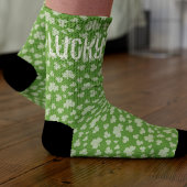 Lucky Shamrock Green gepersonaliseerde vader Sokke Sokken