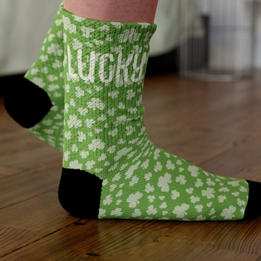 Lucky Shamrock Green gepersonaliseerde vader Sokke Sokken